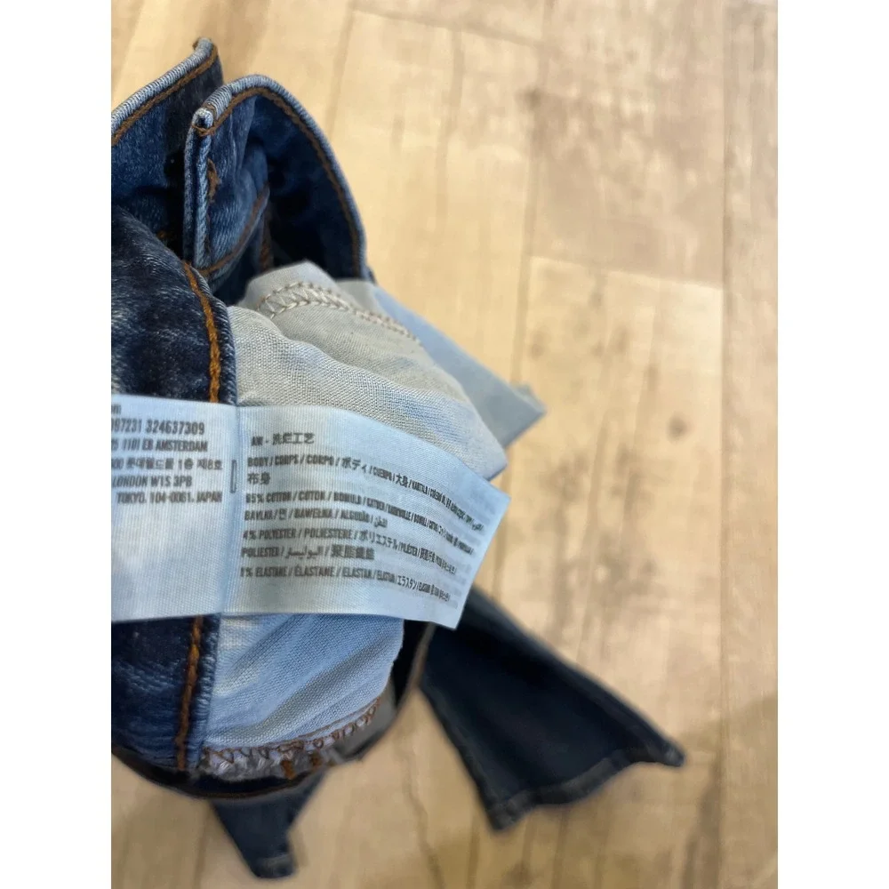 Hollister Epic Flex Slim Straight Jeans Mens 31x32 Medium Wash Blue Denim